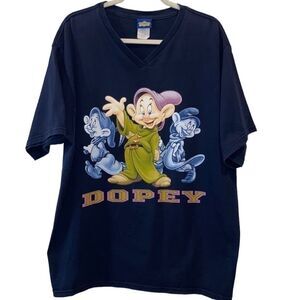 Disney Classics Vintage Dopey VNeck Navy Blue T-shirt​​​​​​​​​​​​​​​​​​​​​​​​